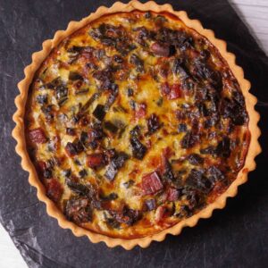 Tarta de Panceta y Puerro